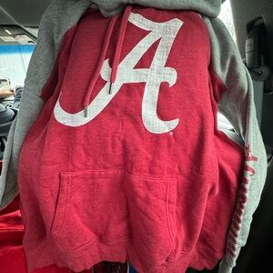 Red and Gray Women's Hoodie